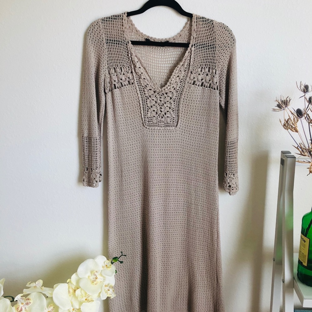 Woven knee length summer dress